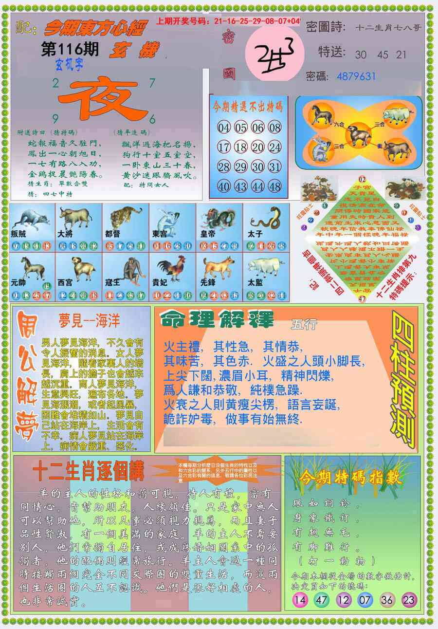 澳彩图库 2026 (新版)东方心经B